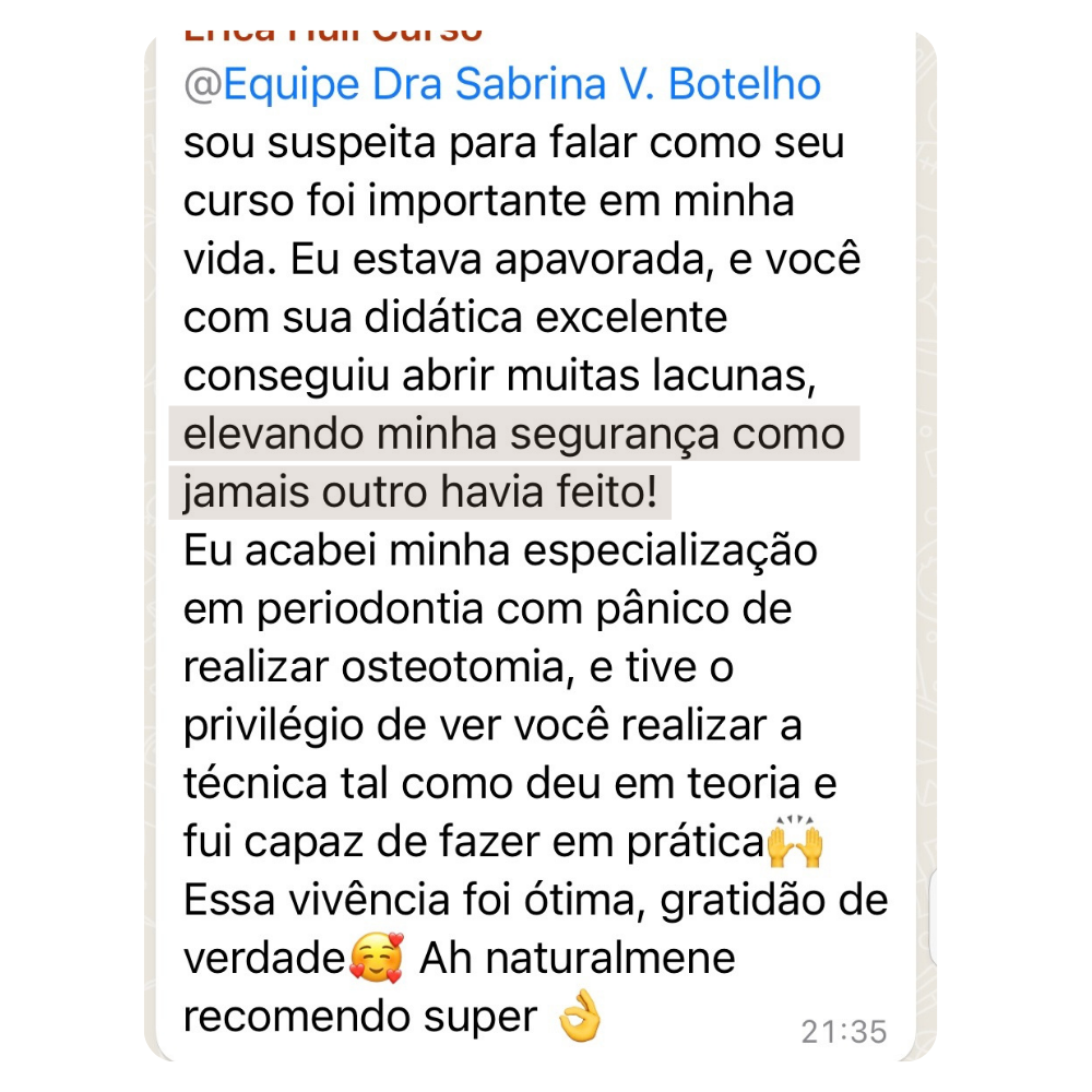 Depoimento de aluno