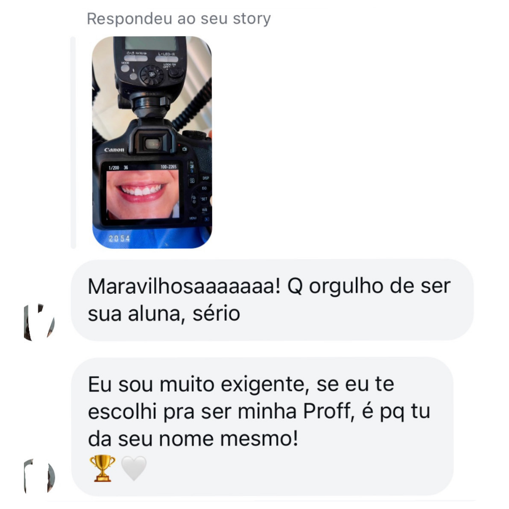 Depoimento de aluno